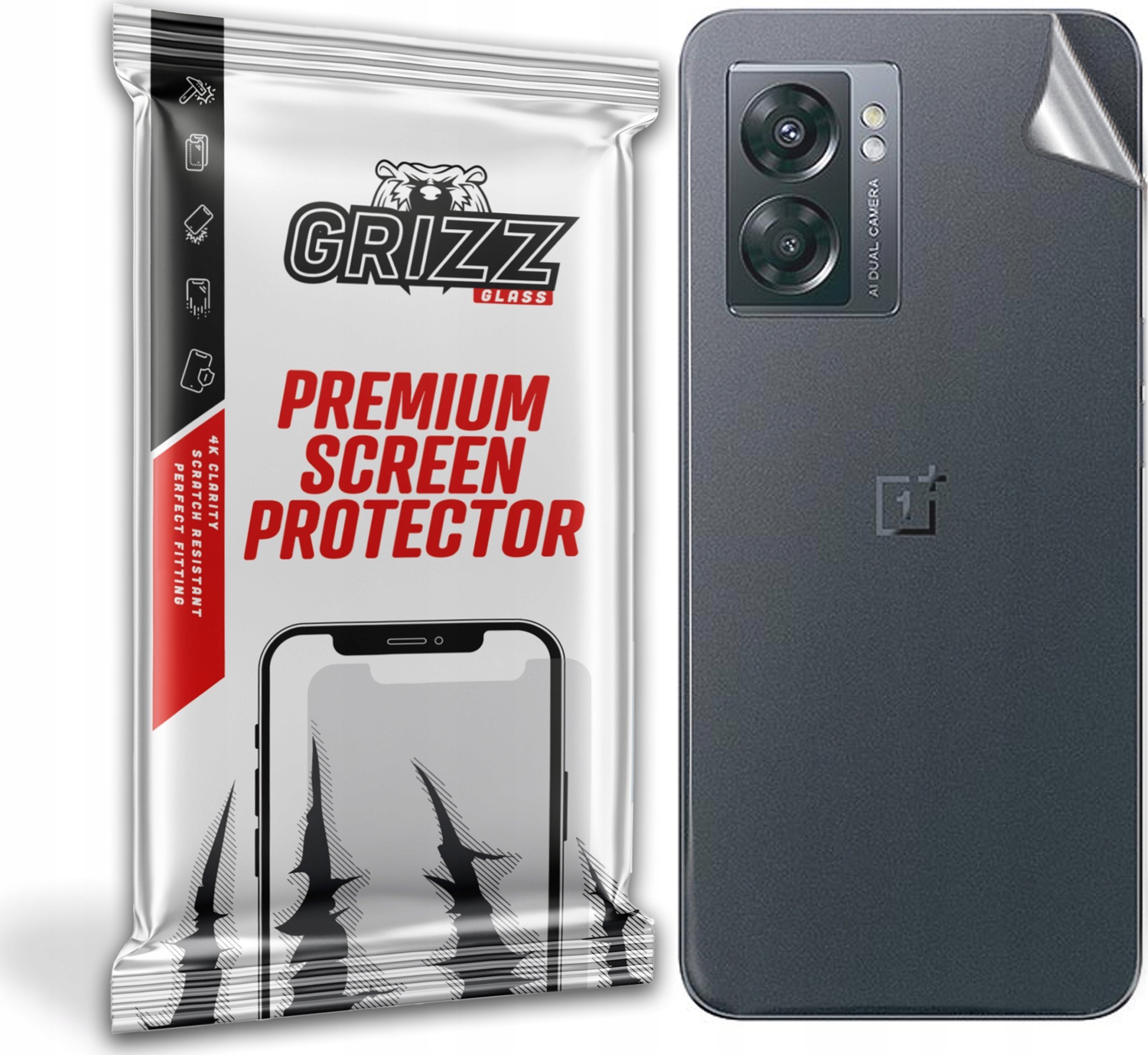 Film mbrojtës GrizzGlass SatinSkin për OnePlus Nord N30, pjesa e pasme, transparent
