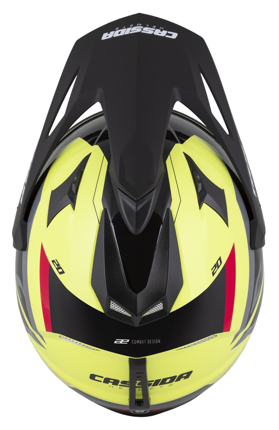 Helmeta moto Cassida Tour 2.0 X-tra, ECE 22.06, Pinlock ready, yellow fluo e zezë e kuqe gri