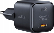 Мрежен полнач Aukey PA-B1L, 30W, 1x USB-C, бел