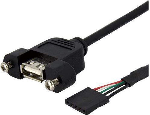 Kabllo paneli USB StarTech.com, USB A në header motherboard, 0.9m, e zezë