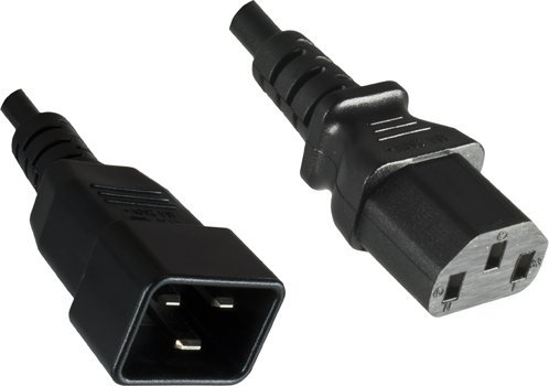Kabllo rryme MicroConnect PowerCord C13 në C20, 0.5m, 10A, e zezë