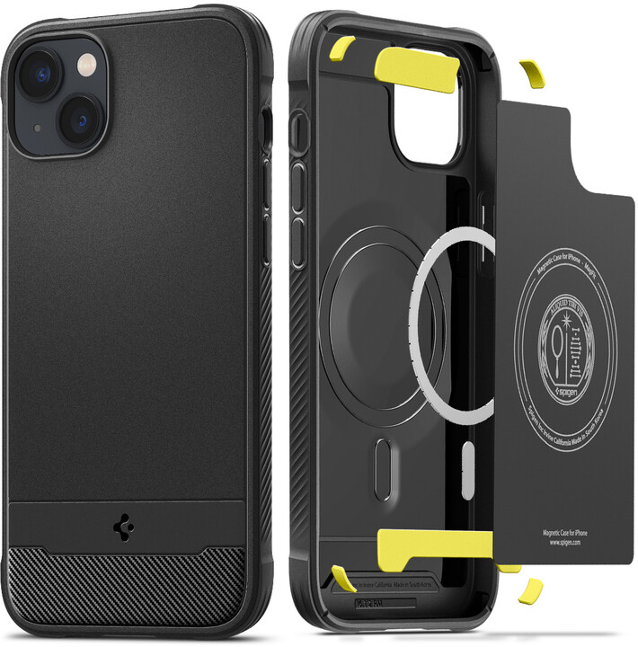 Mbulesa mbrojtëse Spigen Rugged Armor MagSafe për Apple iPhone 14, e zezë