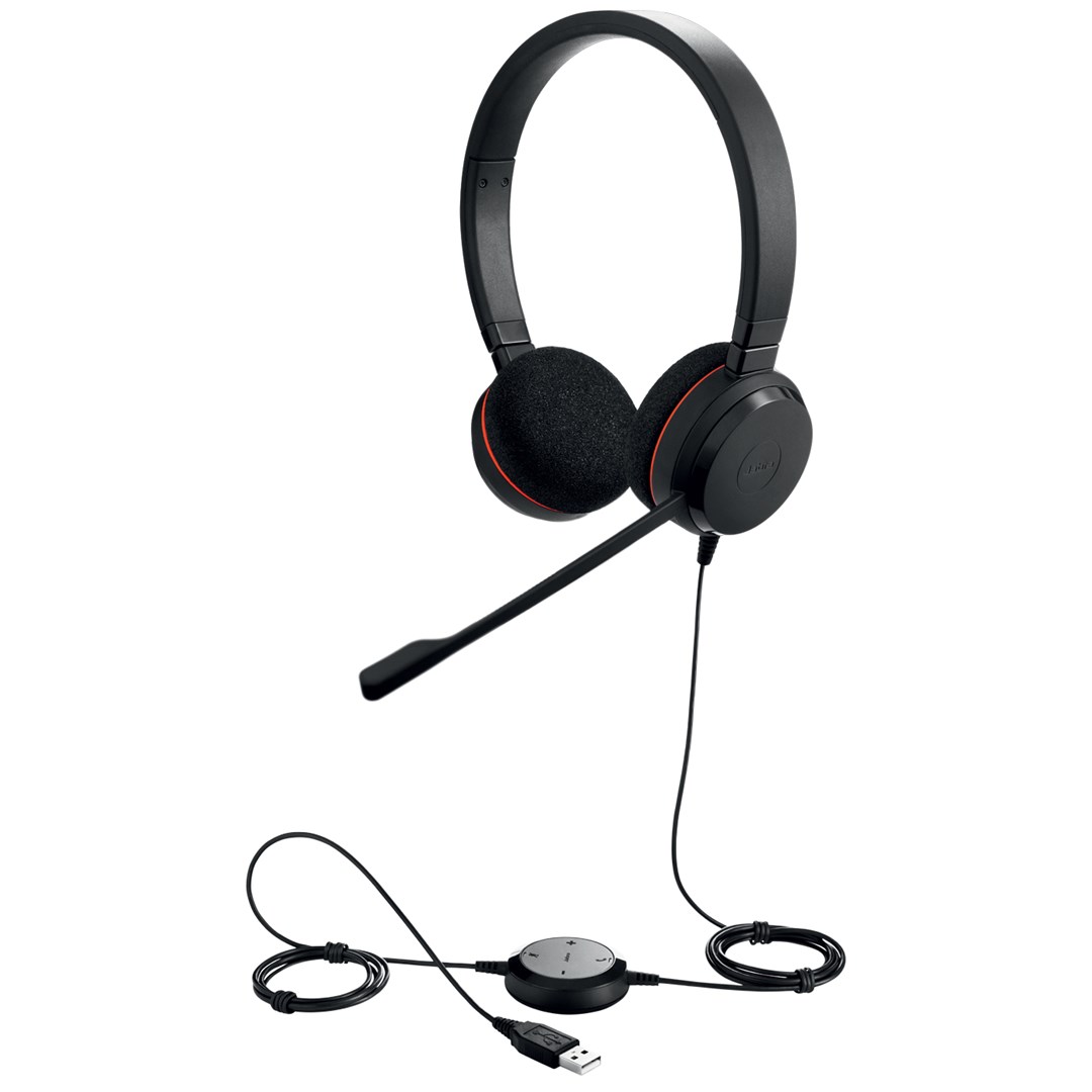 Kufje Jabra Evolve 20 UC Stereo, USB, të zeza