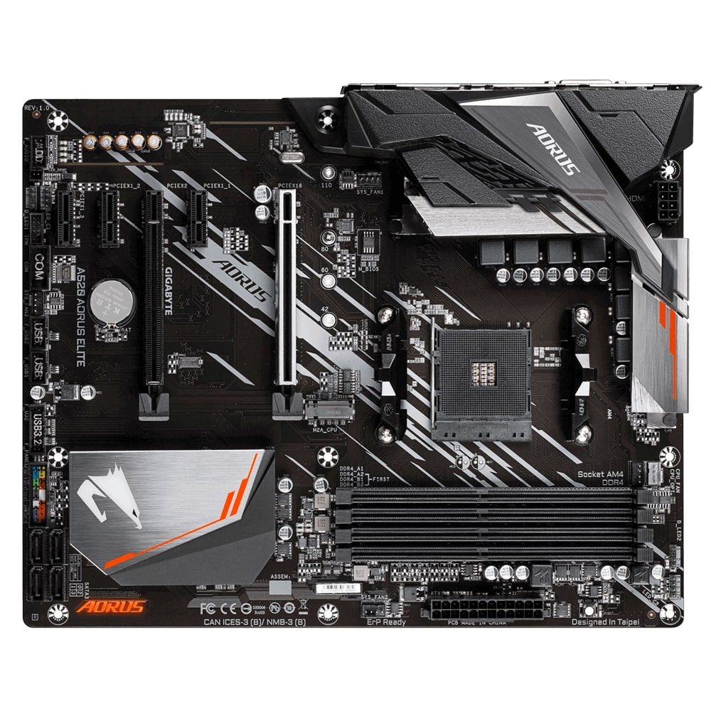 Pllakë amë Gigabyte A520 AORUS ELITE, ATX, AM4, DDR4, e zezë