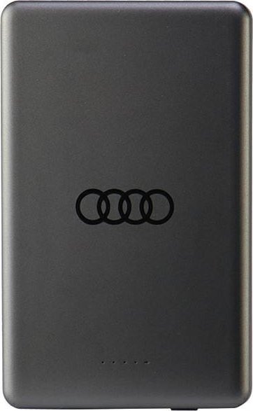 Power bank Audi AU-MWPB50, 5000mAh, karikim wireless 15W MagSafe, gri