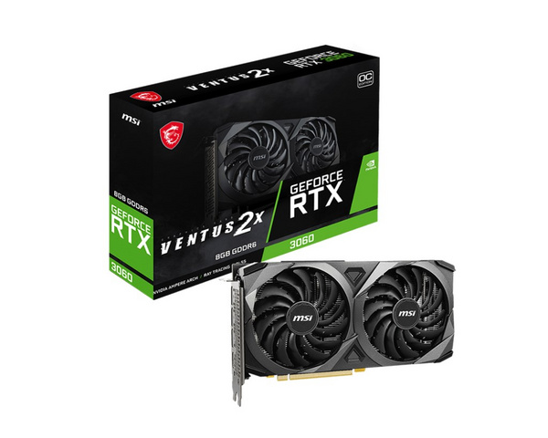 Kartelë grafike MSI RTX3060 VENTUS 2X OC 8GB NVIDIA GeForce RTX 3060 GDDR6