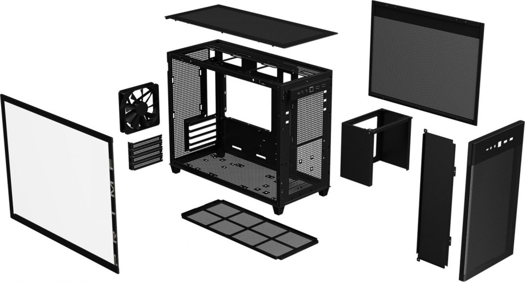 Kasë Asus Prime AP201 Tempered Glass, Mini Tower