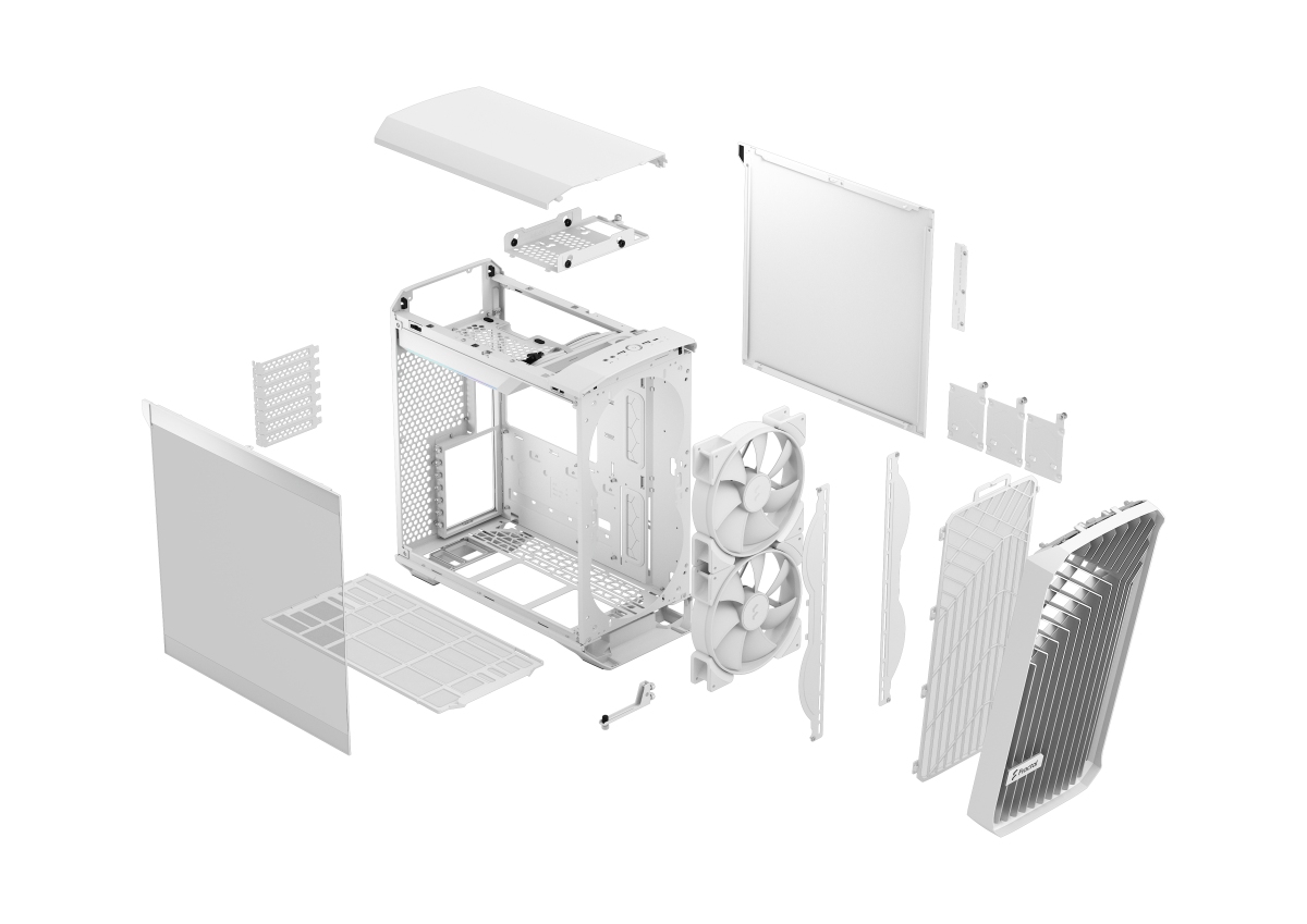 Kasë Fractal Design Torrent Compact RGB, Mini Tower, e bardhë