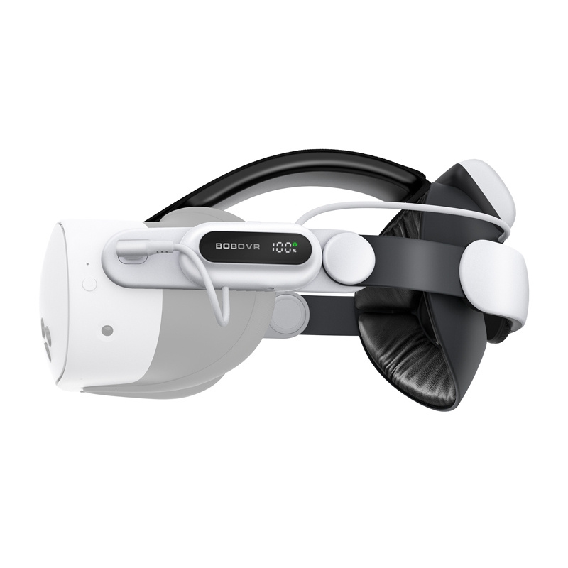 Rrip VR BOBOVR E3 Pro Elite, bateri 10000mAh, audio 3.5mm, i bardhë