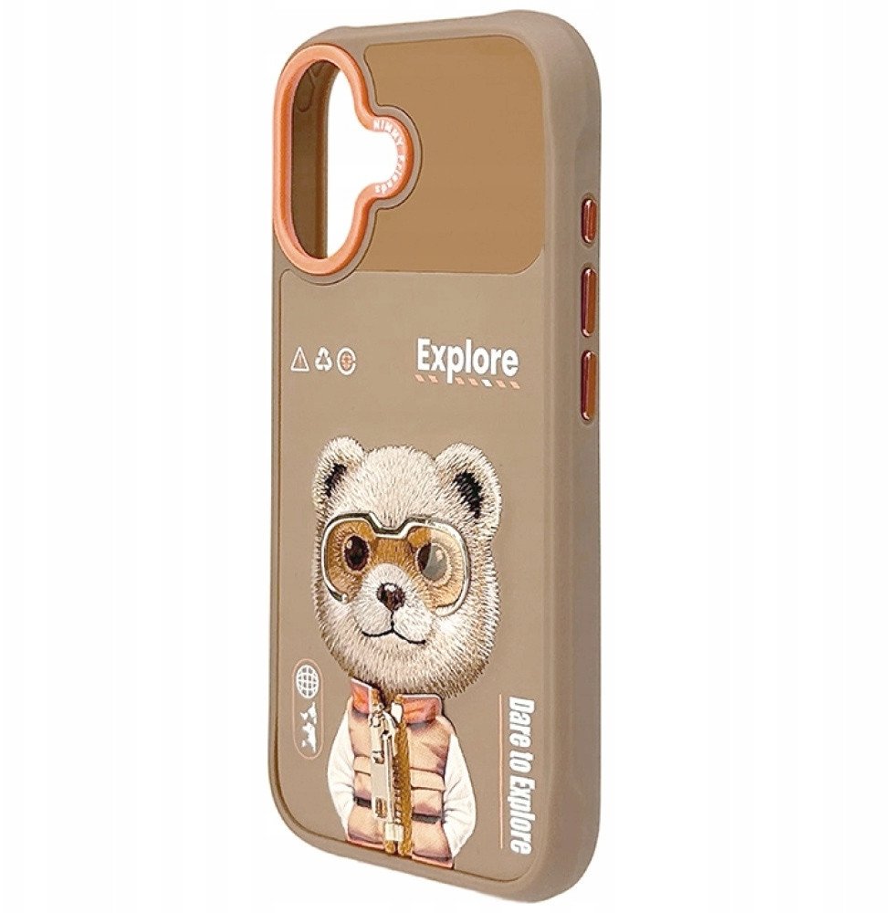 Këllëf telefoni Nimmy Cool and Cute 2.0 Bear, për iPhone 17, beige