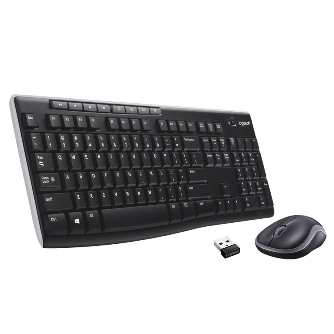 Set tastierë dhe maus Logitech MK270, wireless, e zezë