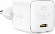 Полнач за мрежа AUKEY PA-B1L Omnia II Mini, USB C, 30W Power Delivery, бел