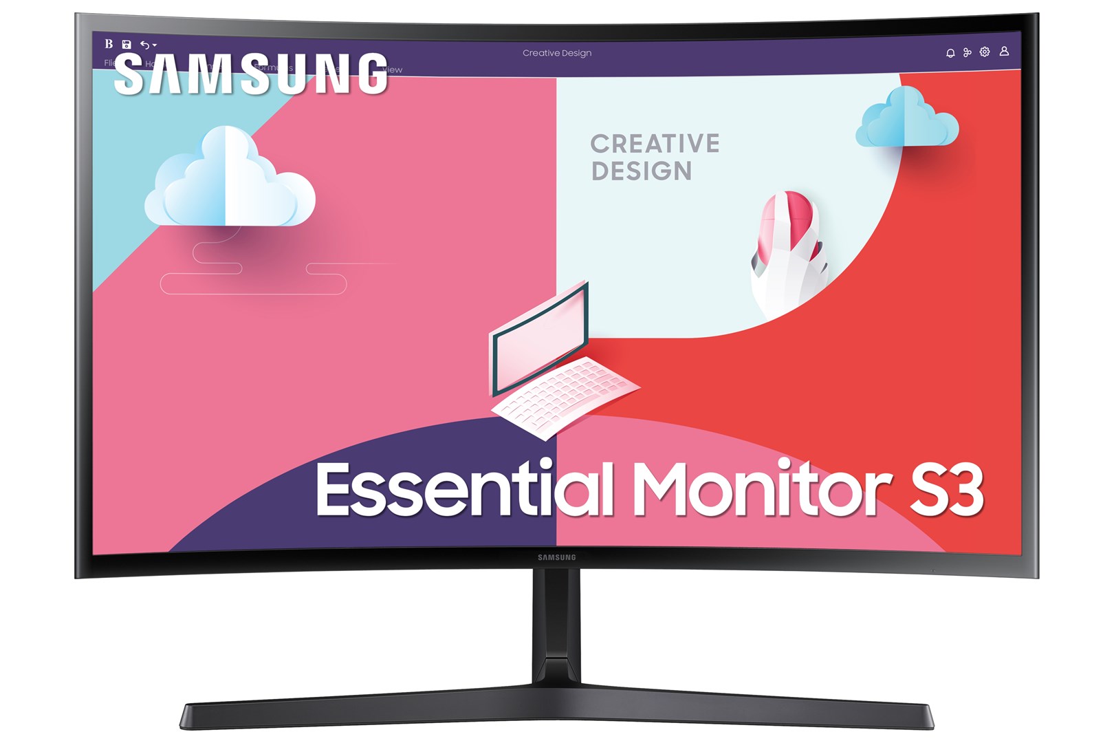 Монитор Samsung S24C366EA, 24”, Full HD, закривен, црн