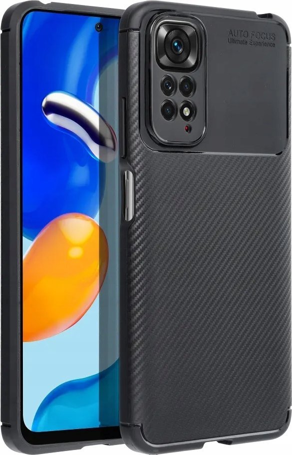 Mbrojtëse telefoni Xiaomi Redmi Note 9, material TPU, dizajn karbon, e zezë