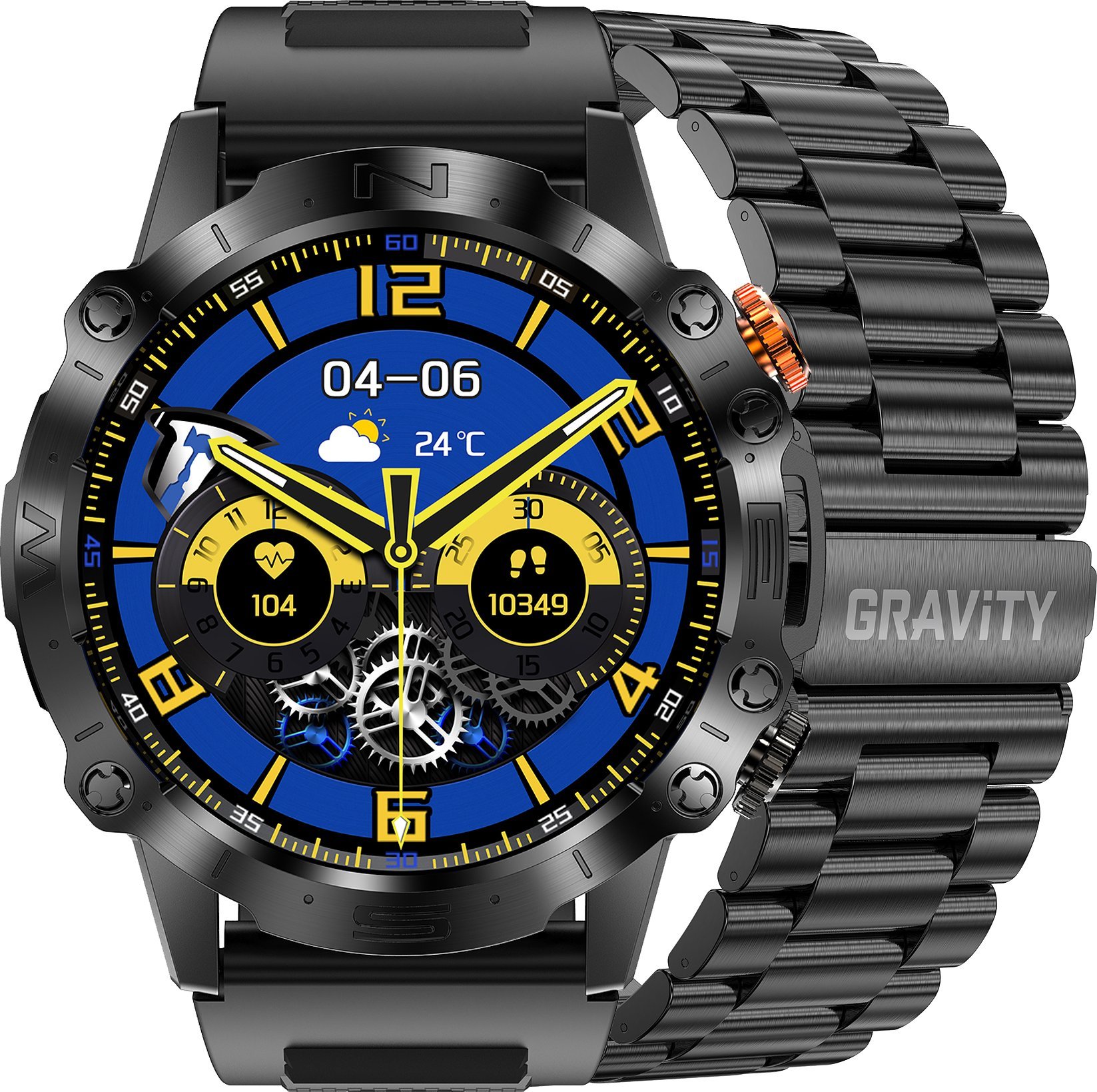 Orë inteligjente Mski Gravity GT20-1, ekran 1.43" Amoled, Bluetooth 5.0, e zezë