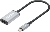Adapter USB Manhattan USB-C 3.2 në HDMI, 4K 60Hz, gri