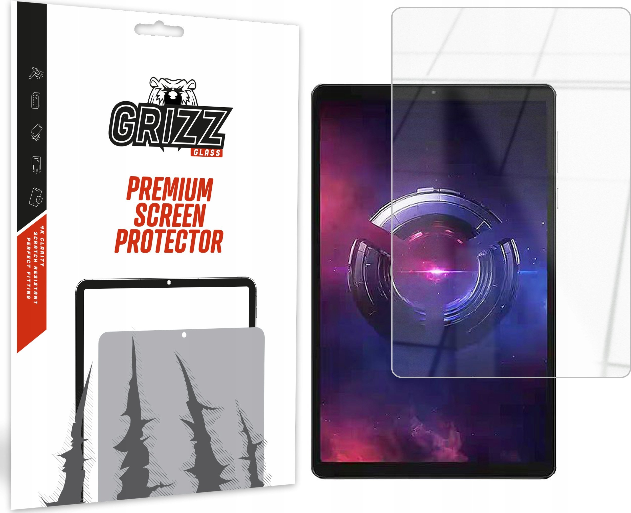 Xham mbrojtës hibrid Grizz për tablet Lenovo Legion Tab 3, 9H, transparent