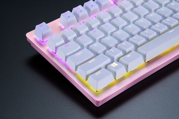 Set taste Razer PBT + kabllo, i bardhë