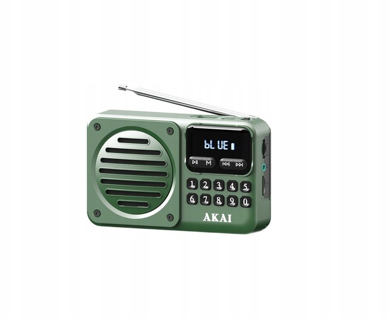 Radio portative Akai APR-300, xhepi, ekran dixhital, e gjelbër
