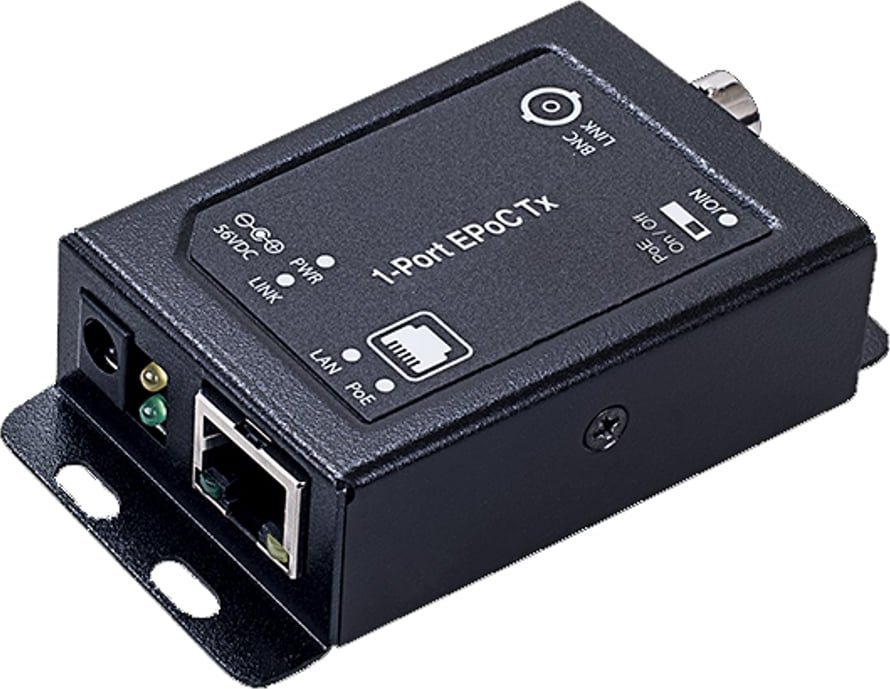 Përshtatës PoE Wantec 5712, 1 port, metalik, i zi