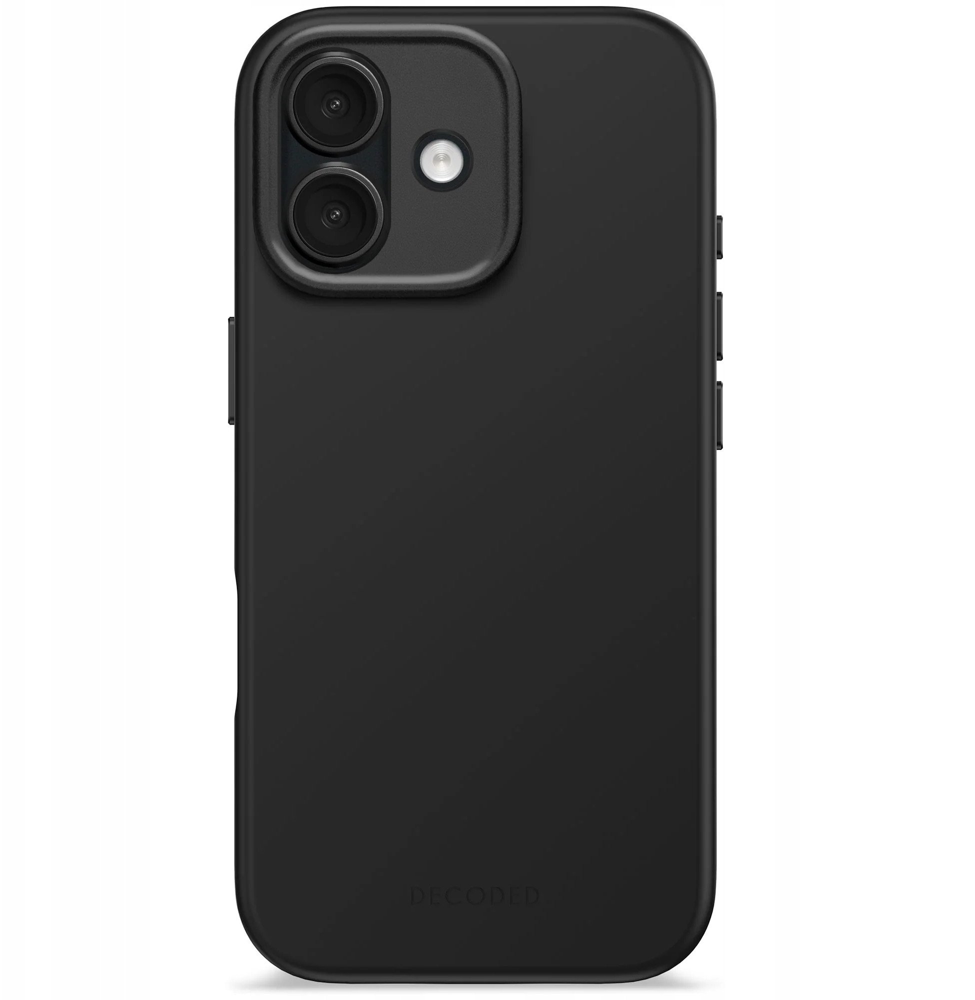 Mbulesë silikoni Decoded për iPhone 17, anti mikrobiale, MagSafe, e zezë Phantom