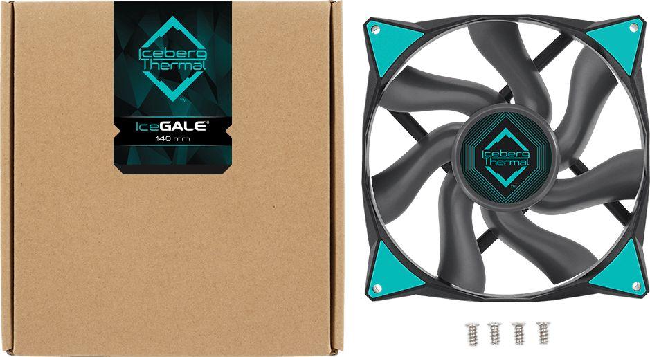 Ftohës Iceberg IceGALE, 140 mm, i zi