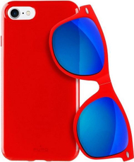 Puro Sunny Kit сет, заштита за iPhone 7/8+ и очила за сонце, црвена