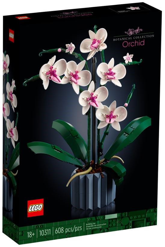 Set ndërtimi LEGO Icons Orchid 10311, model dekorativ orkide, për të rritur, shumëngjyrësh