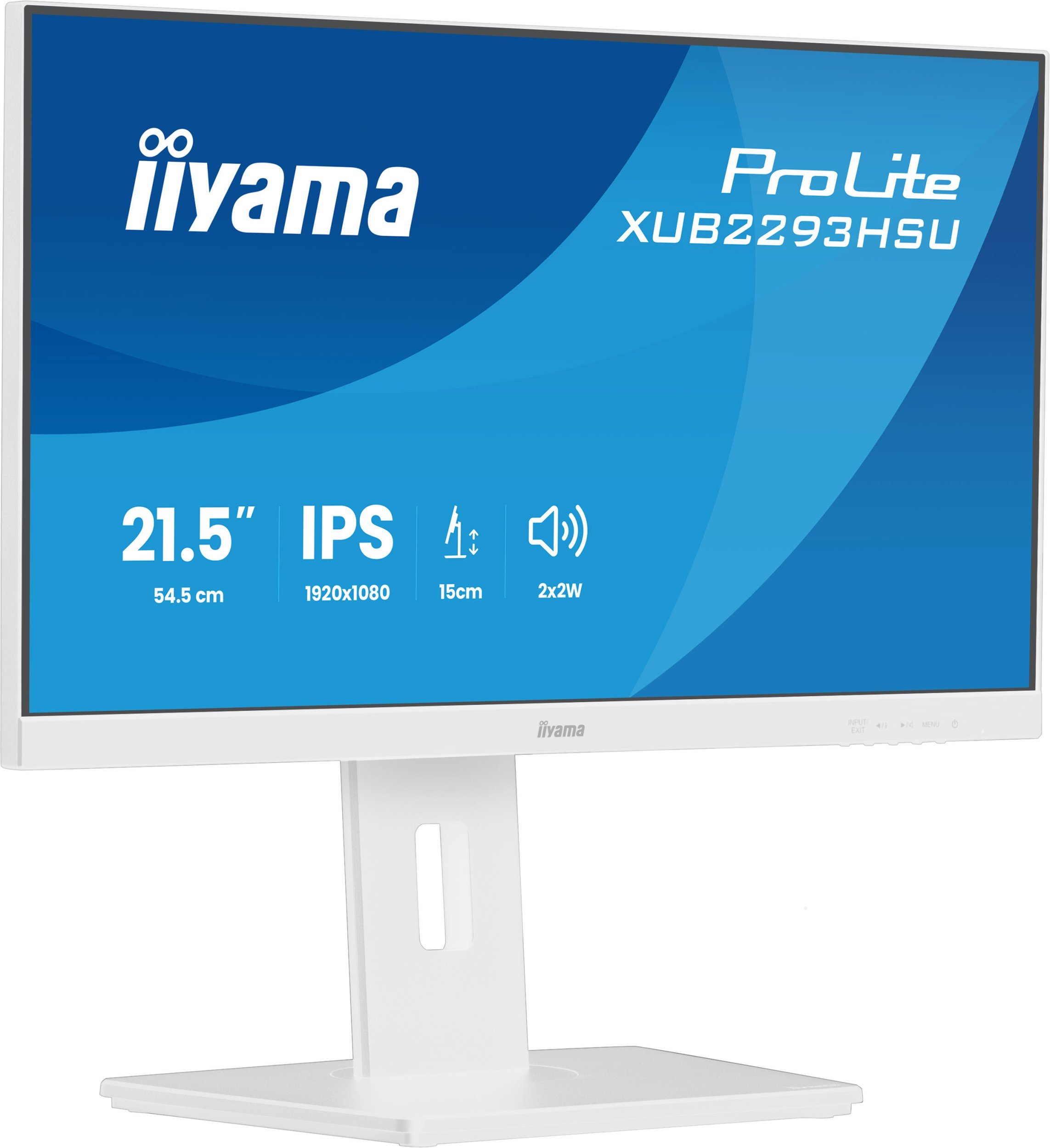 Monitor Iiyama ProLite XUB2293HSU-W7, 21.5", Full HD, i bardhë
