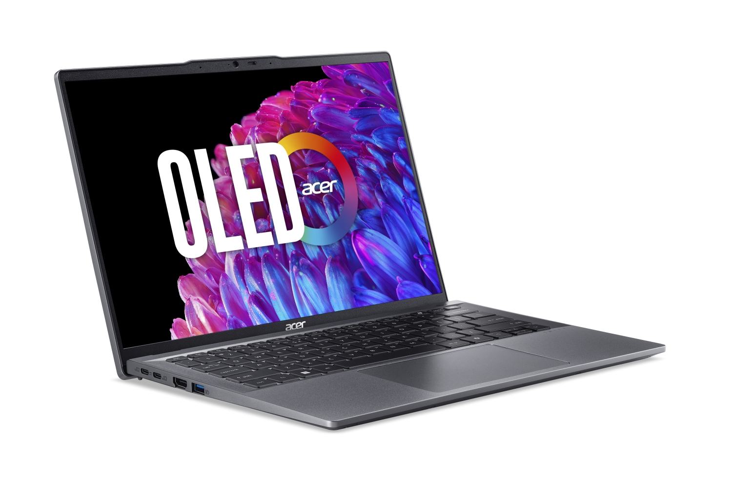 Laptop ACER Swift Go 14 SFG14-63, Ryzen 7-8845HS, 14" WQ2.8K OLED, 32GB, 1TB SSD, i hirtë