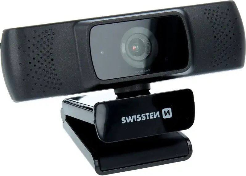 Webcam Swissten Ierna, Full HD 1080p, USB, e zezë