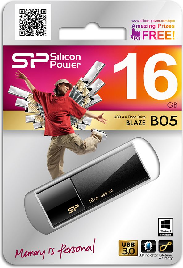 Flash drive Silicon Power (SP016GBUF3B05V1K), 16 GB, i zi