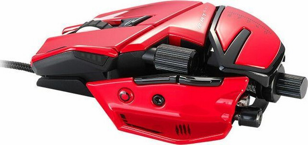 Гејминг глушец Mad Catz R.A.T. 8+ ADV, оптички, со кабел USB, црвен