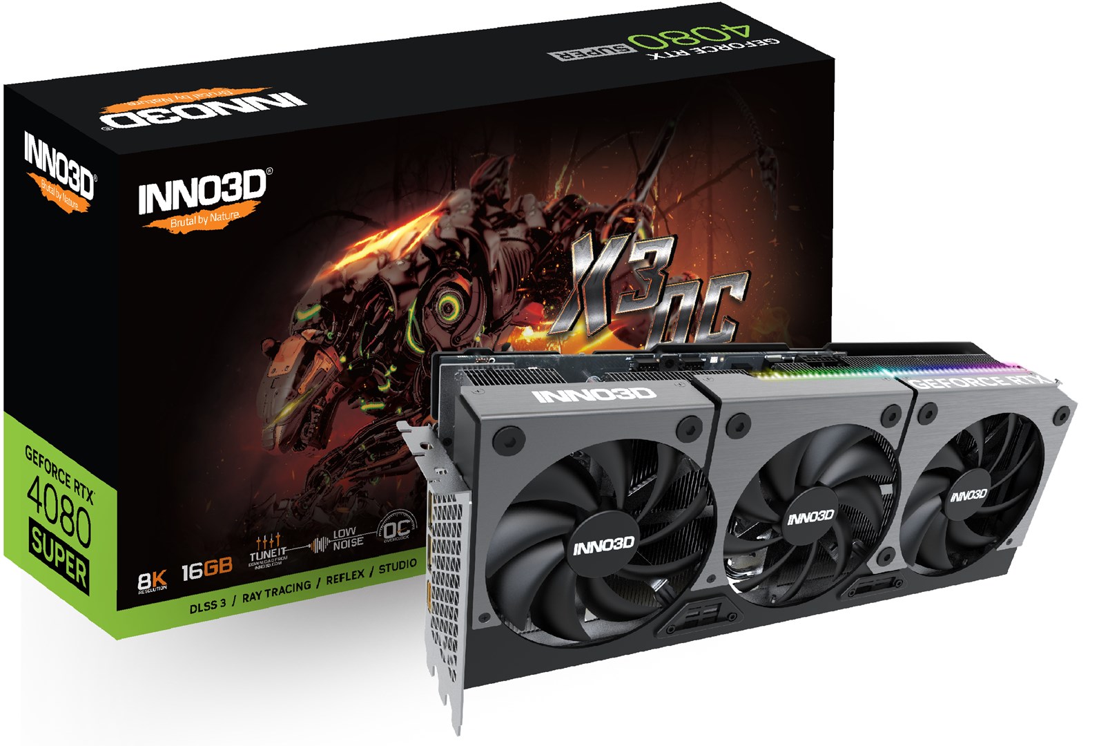 Kartë grafike Inno3D NVIDIA GeForce RTX 4080, OC, 16 GB GDDR6X