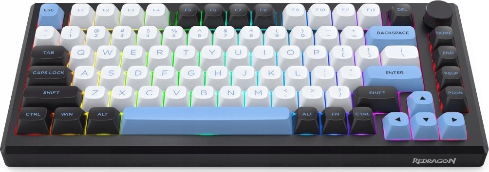 Tastierë gaming Redragon K732WLB RGB Pro Uranus Pro, me tela dhe wireless, mekanike, e zezë