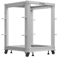 Отворен серверски рафт Lanberg Open Rack 19" 15U, 600x600, приспособлива длабочина, сива боја