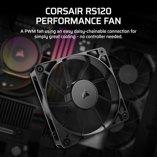 Ventilator kaste CORSAIR RS120, 120mm, PWM, i zi