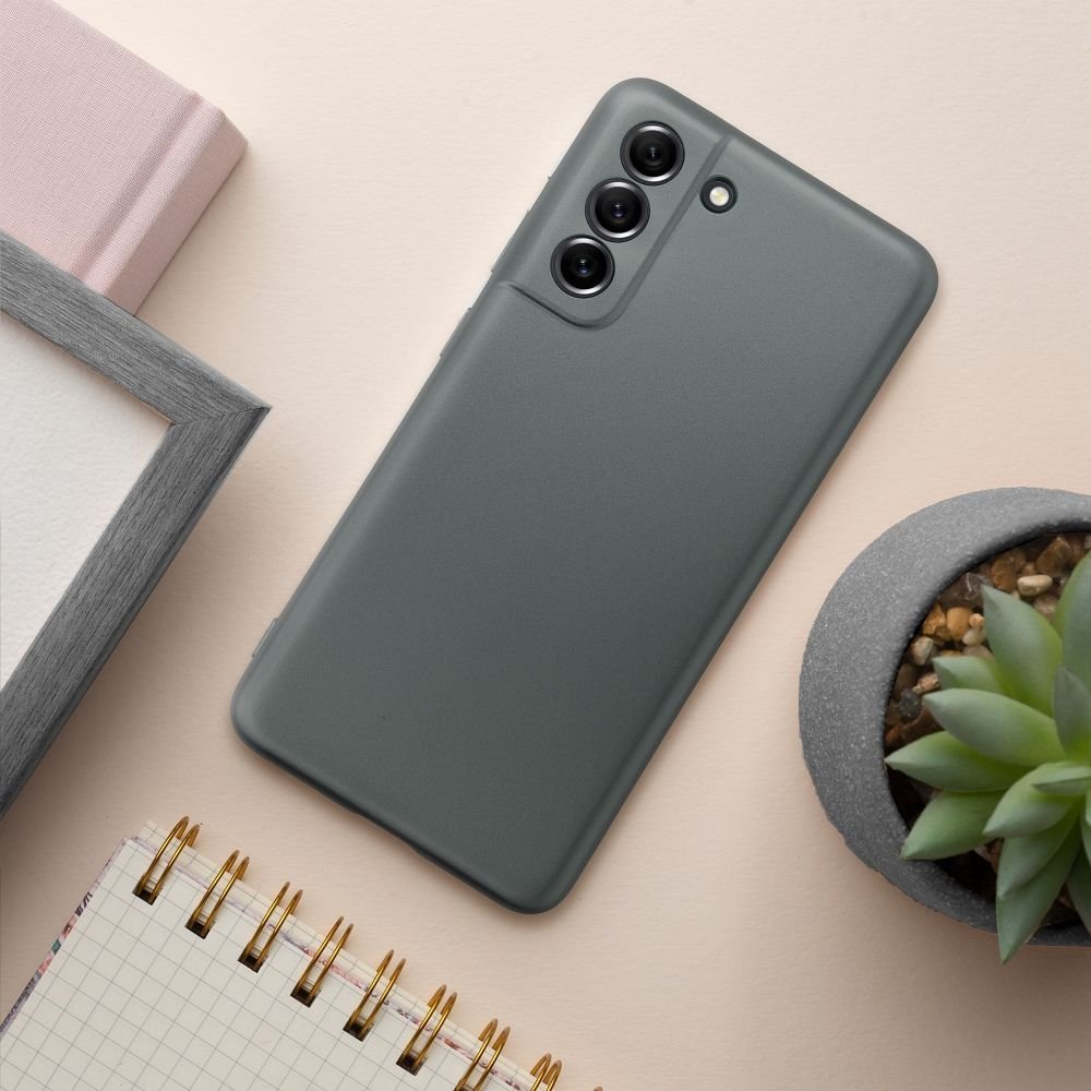 Kuti mbrojtëse Tok Metallic për Samsung Galaxy A13 4G, TPU, metalike, gri