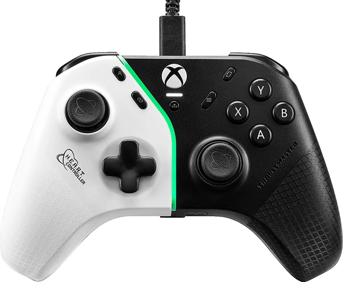 Гејмпад Thrustmaster H.E.A.R.T, со USB кабел, за PC и Xbox One, црн и бел