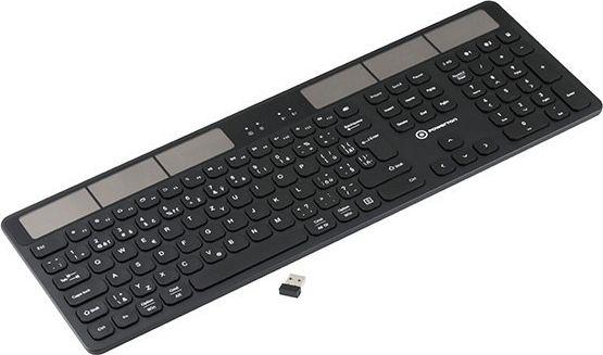 Tastierë Powerton SolarSlim, wireless, CZ + SK, e zezë
