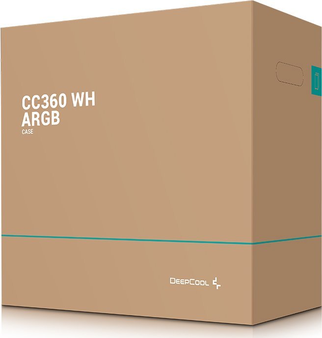 Kuti PC Deepcool CC360 ARGB, mini tower, xham i temperuar, e bardhë