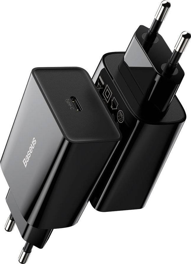 Полнач за мрежа Baseus Speed Mini Quick Charger 1C, 20W PD, црн