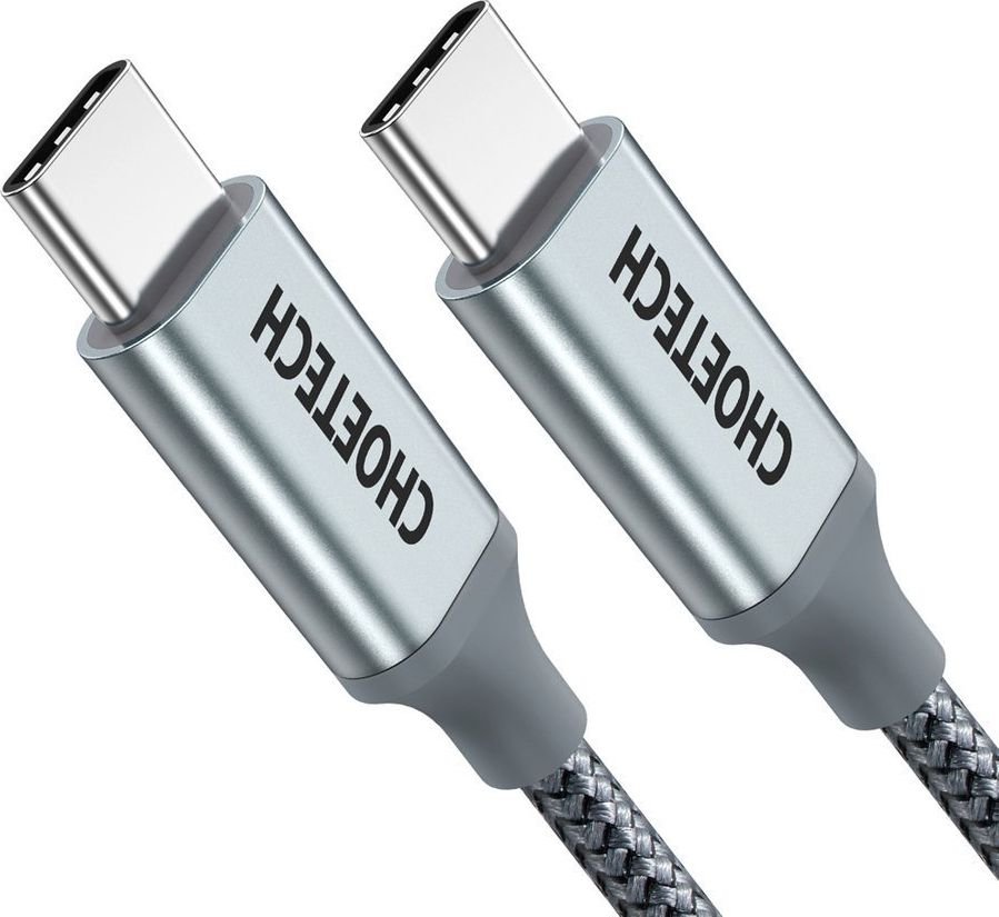 Kабел USB Choetech, USB C во USB C, 1.8 m, 100 W, сребрен