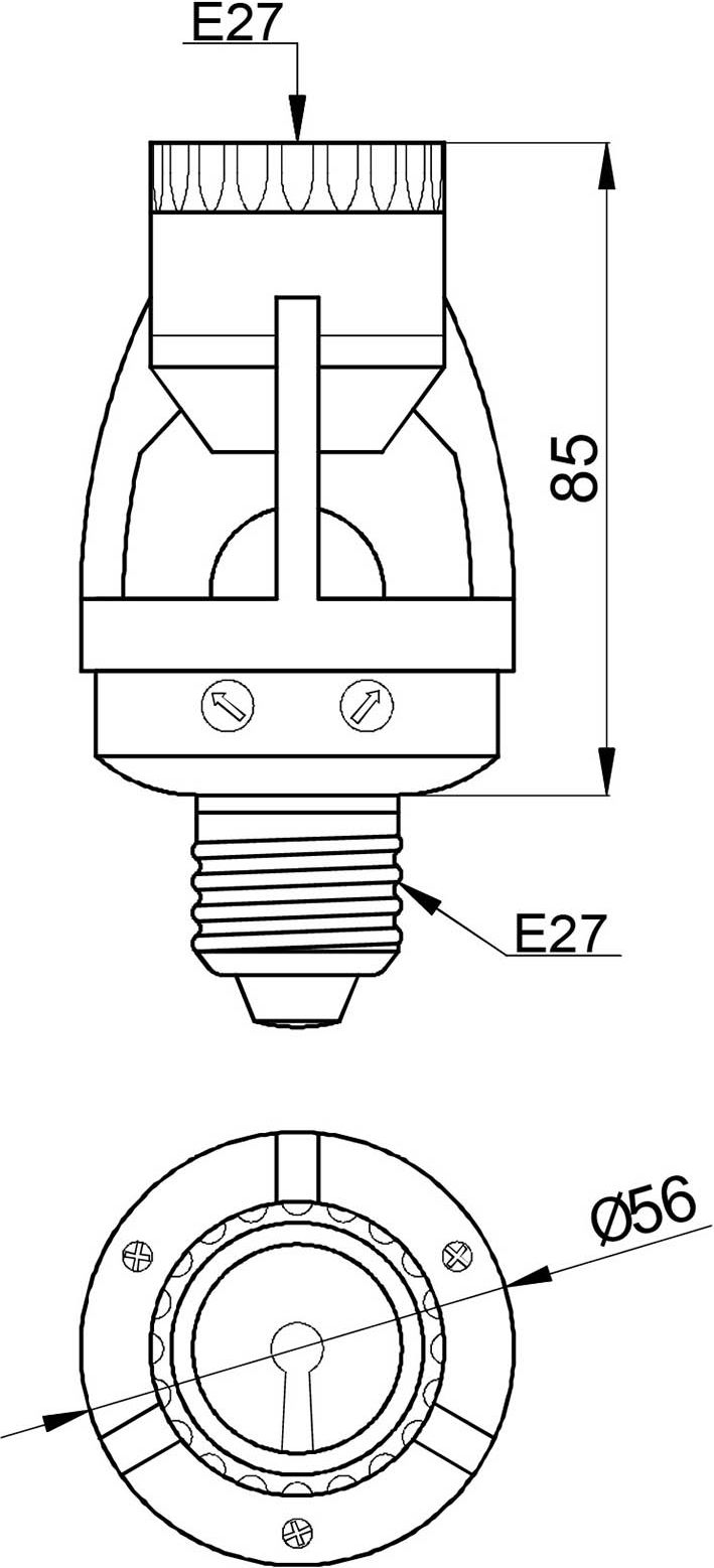 Senzor lëvizjeje GTV CR-6, E27, 60W 220-240V, kënd 360°