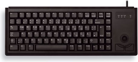 Tastierë CHERRY G84-4400, USB, QWERTY US English, me trackball, e zezë