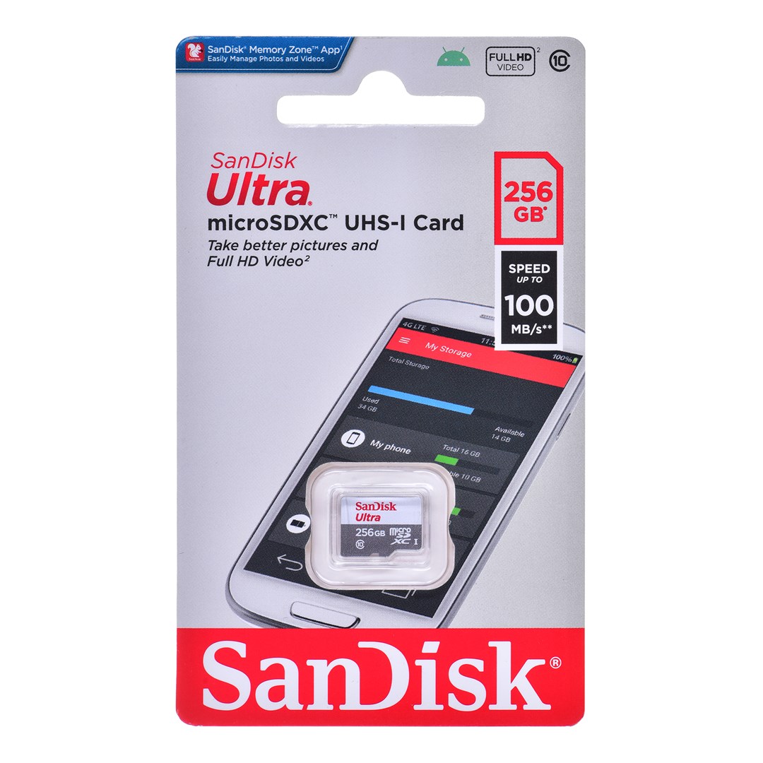 Kartë e memories SanDisk Ultra, MicroSDXC, 256 GB, Class 10