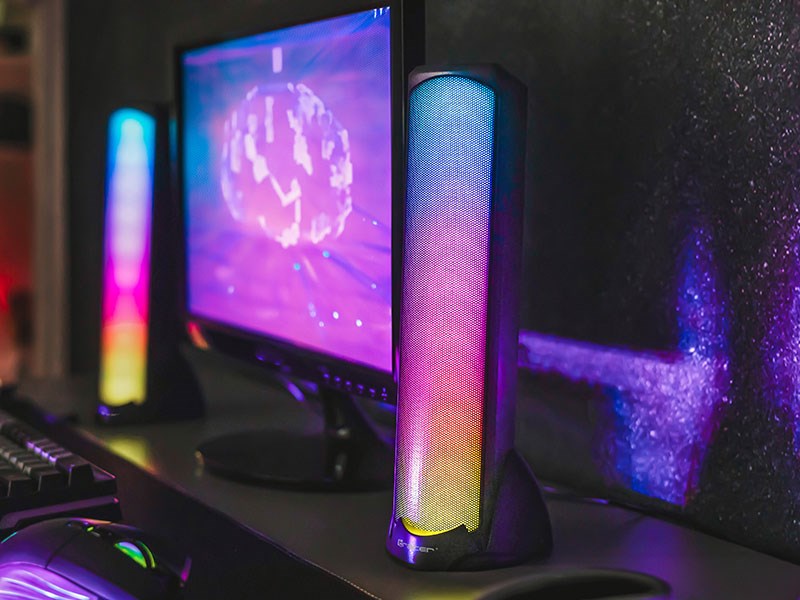Altoparlantë Tracer Sigma 2.0, Bluetooth, USB, RGB, të zinj