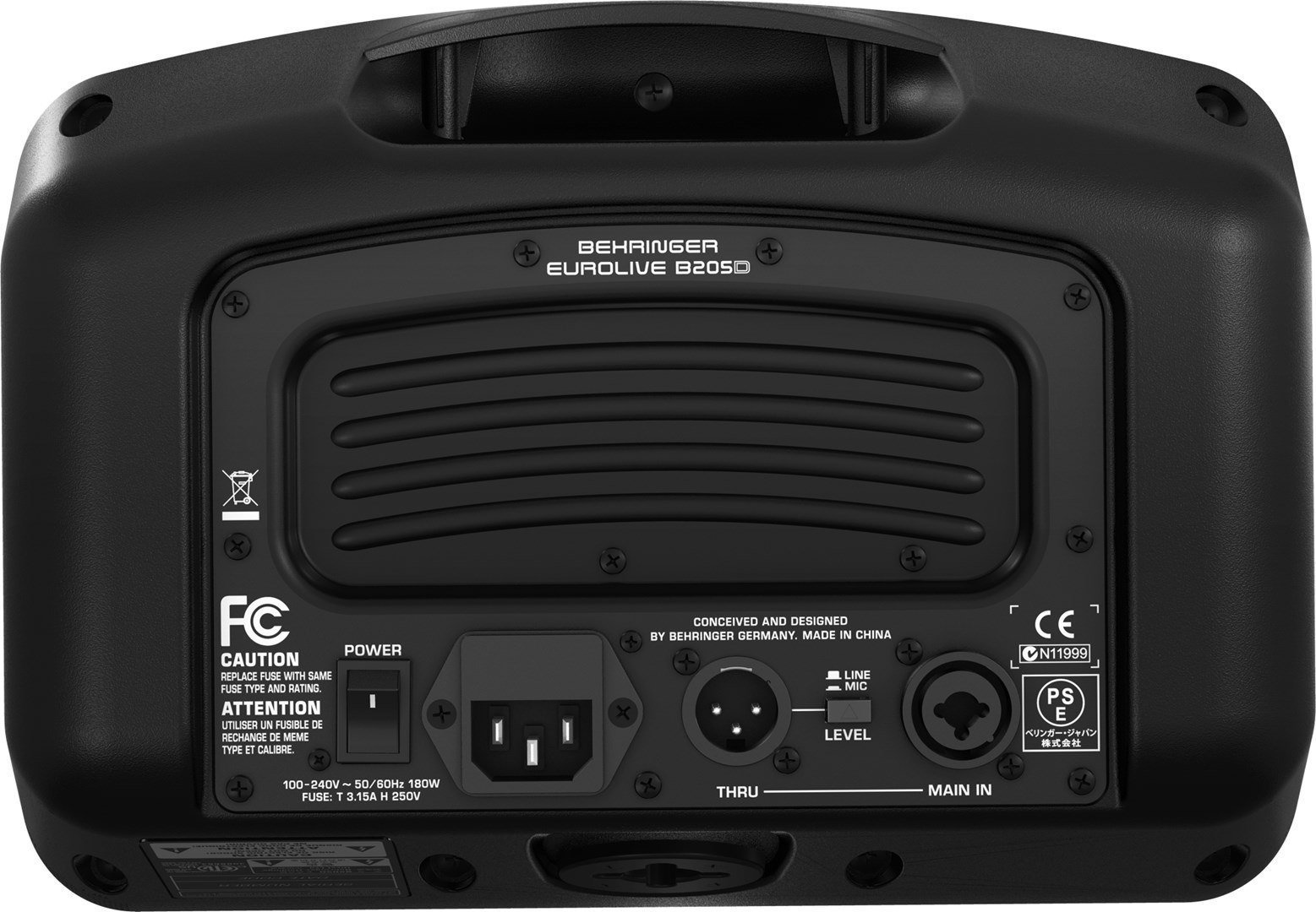 Monitor aktiv Behringer Eurolive B205D, 150W, mikser i integruar, i zi