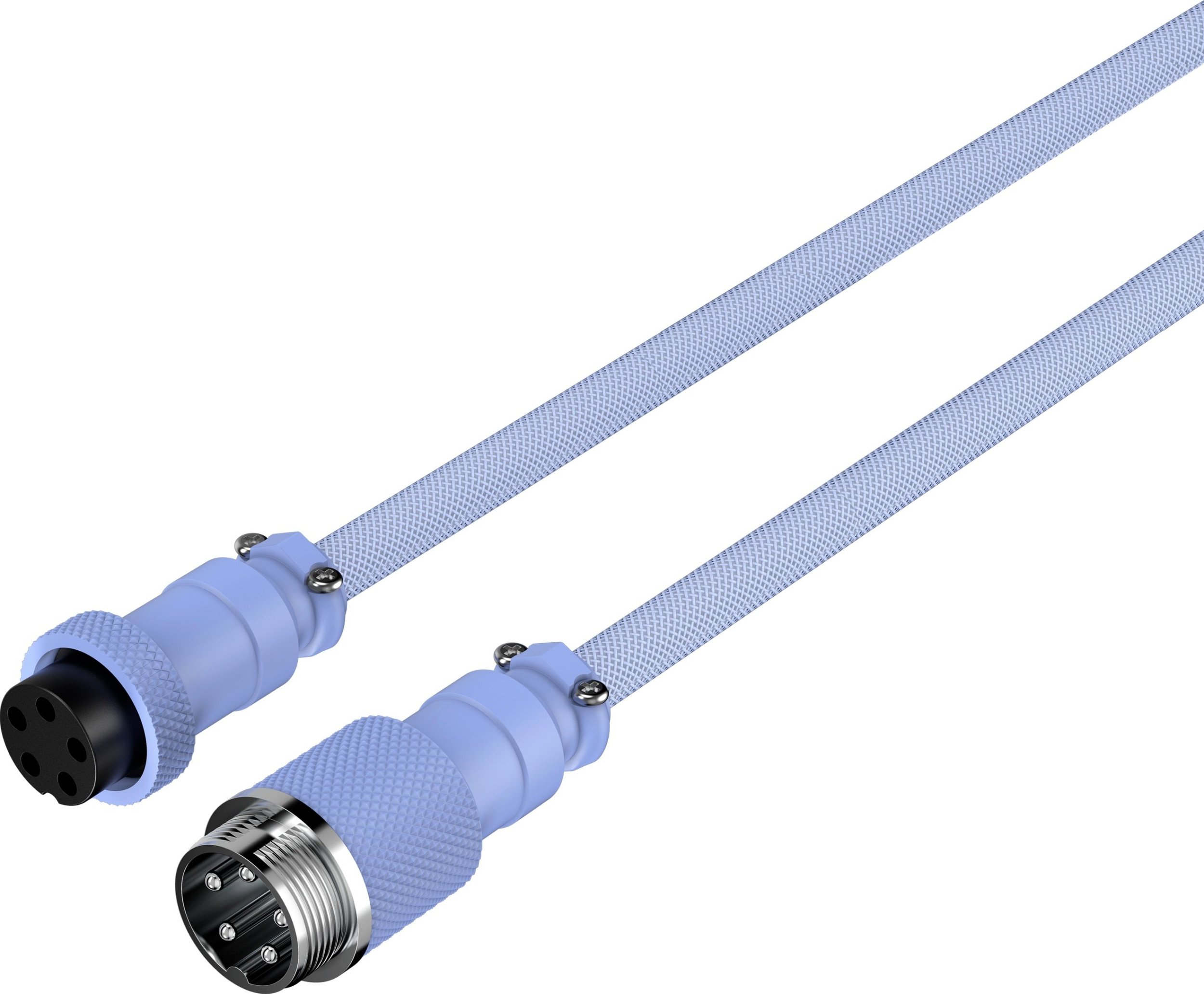 Kabllo USB-C për tastierë HyperX Coiled, USB-A në USB-C, 5-pin aviator, vjollcë e çelët