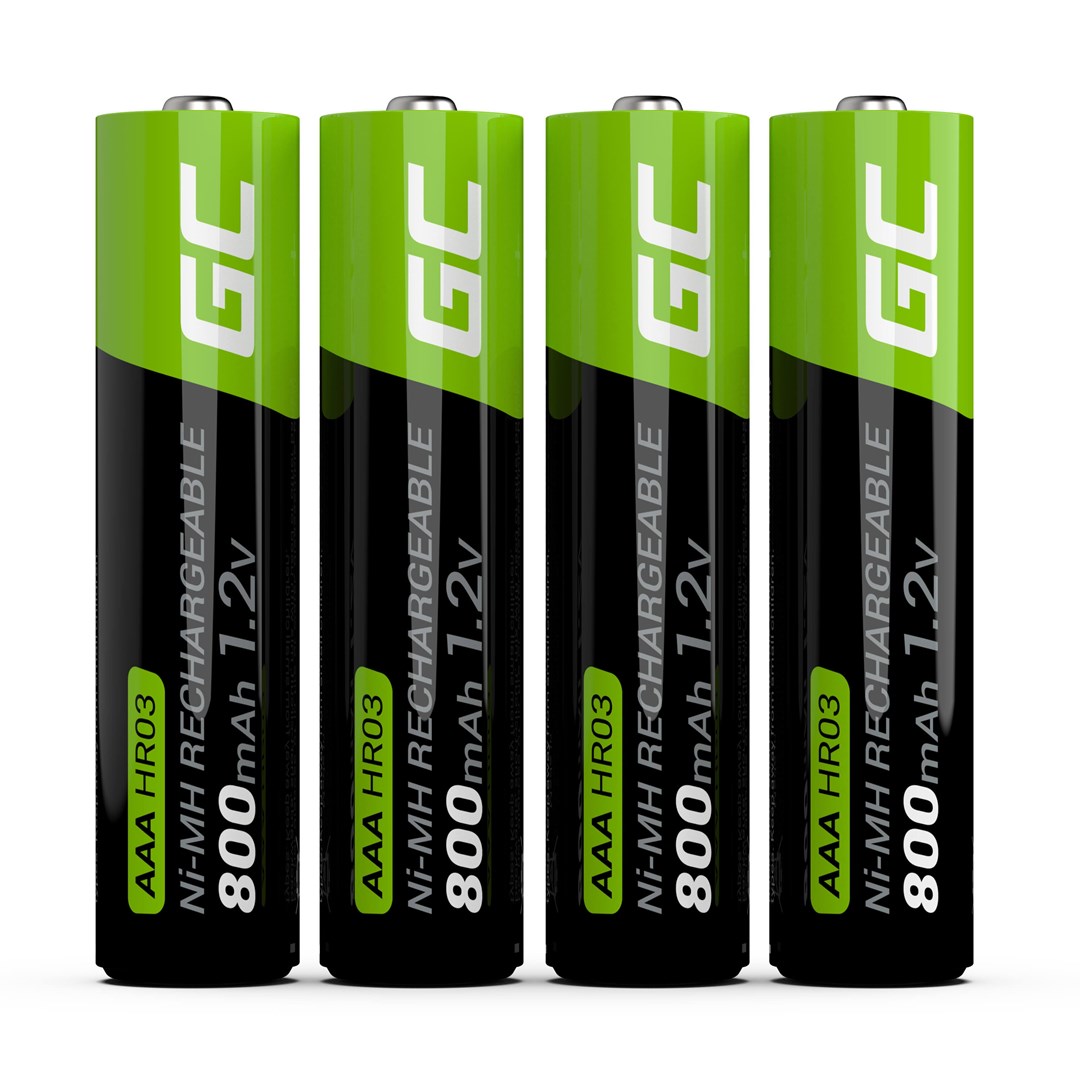 Bateri të rikarikueshme Green Cell AAA R03, 800mAh, Ni MH, paketë 4 copë
